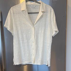 Banana Republic Cream Button-Down Shirt